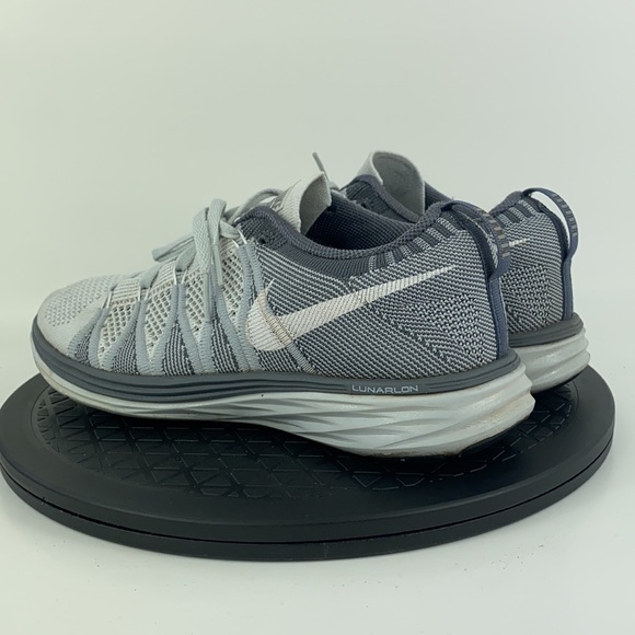 Nike Flyknit Lunar 2 Gray/White Running Shoes 620658-011 Women's Size 8.5 - Picture 8 of 13